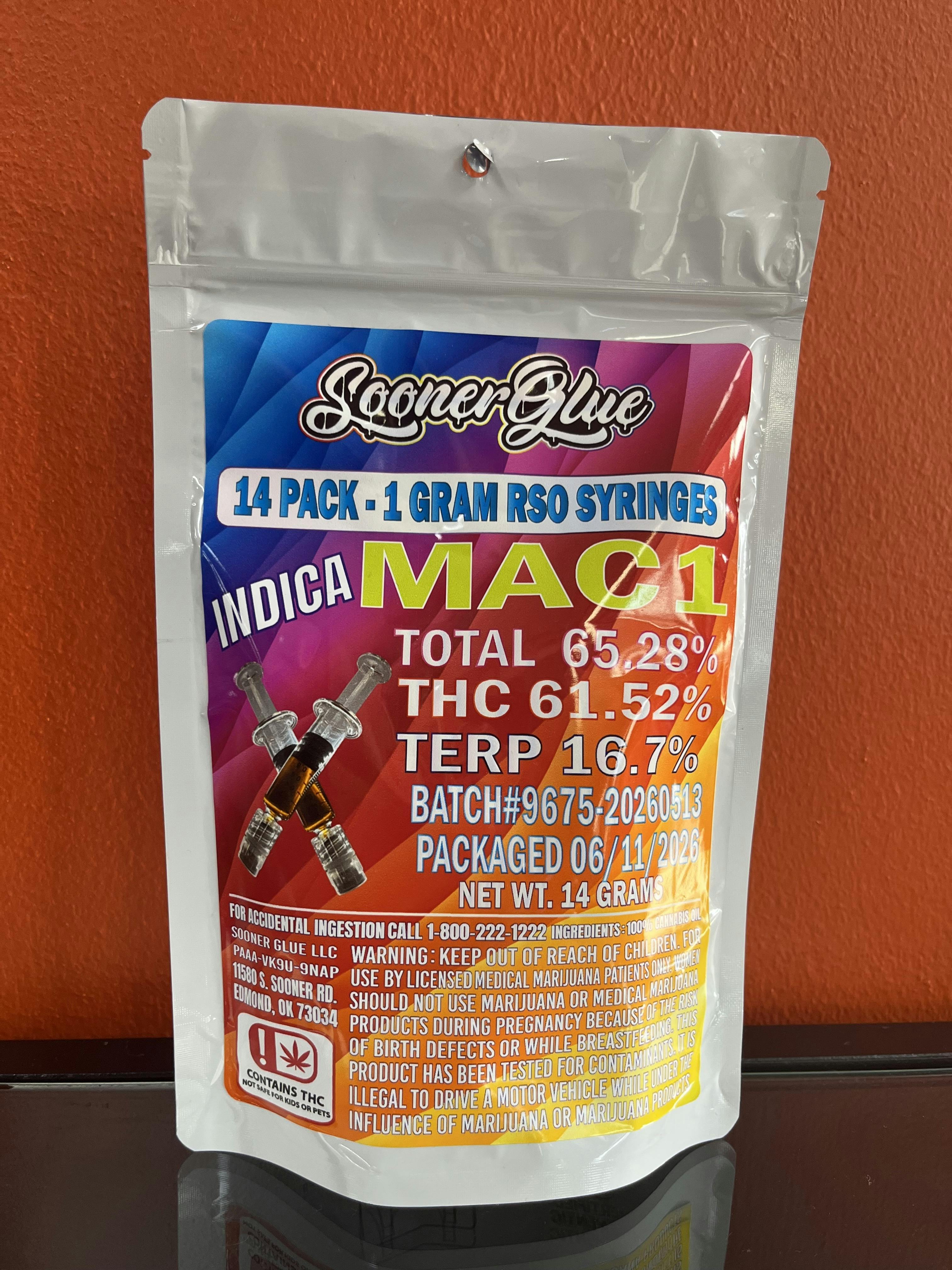 SoonerGlue - 14pk RSO - Mac 1 - Hybrid