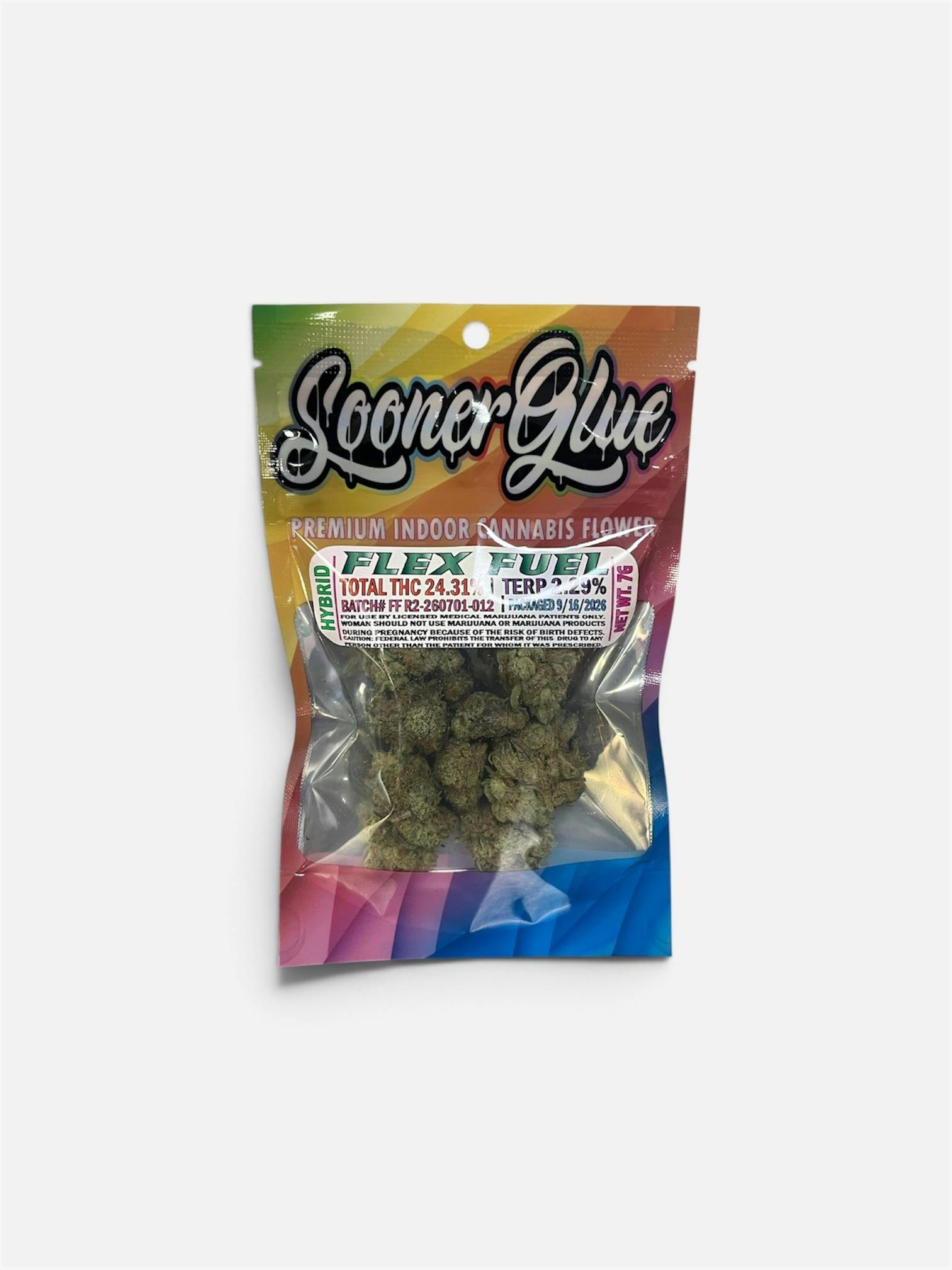 SoonerGlue Exclusive Pre-Pack Flower - 7g Flex Fuel- Hybrid