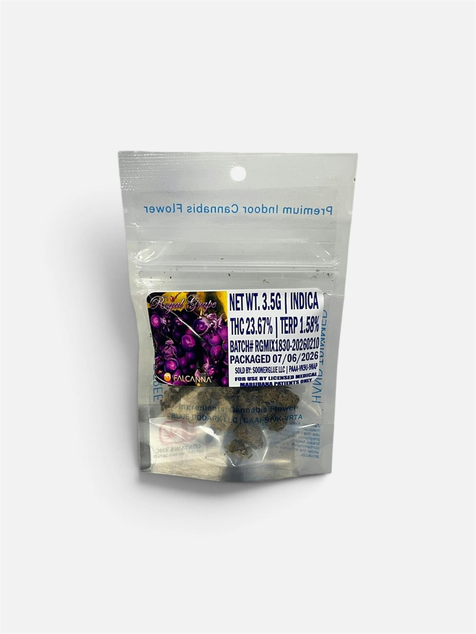 Falcanna Pre-Pack Flower - 3.5g Royal Grape - Indica