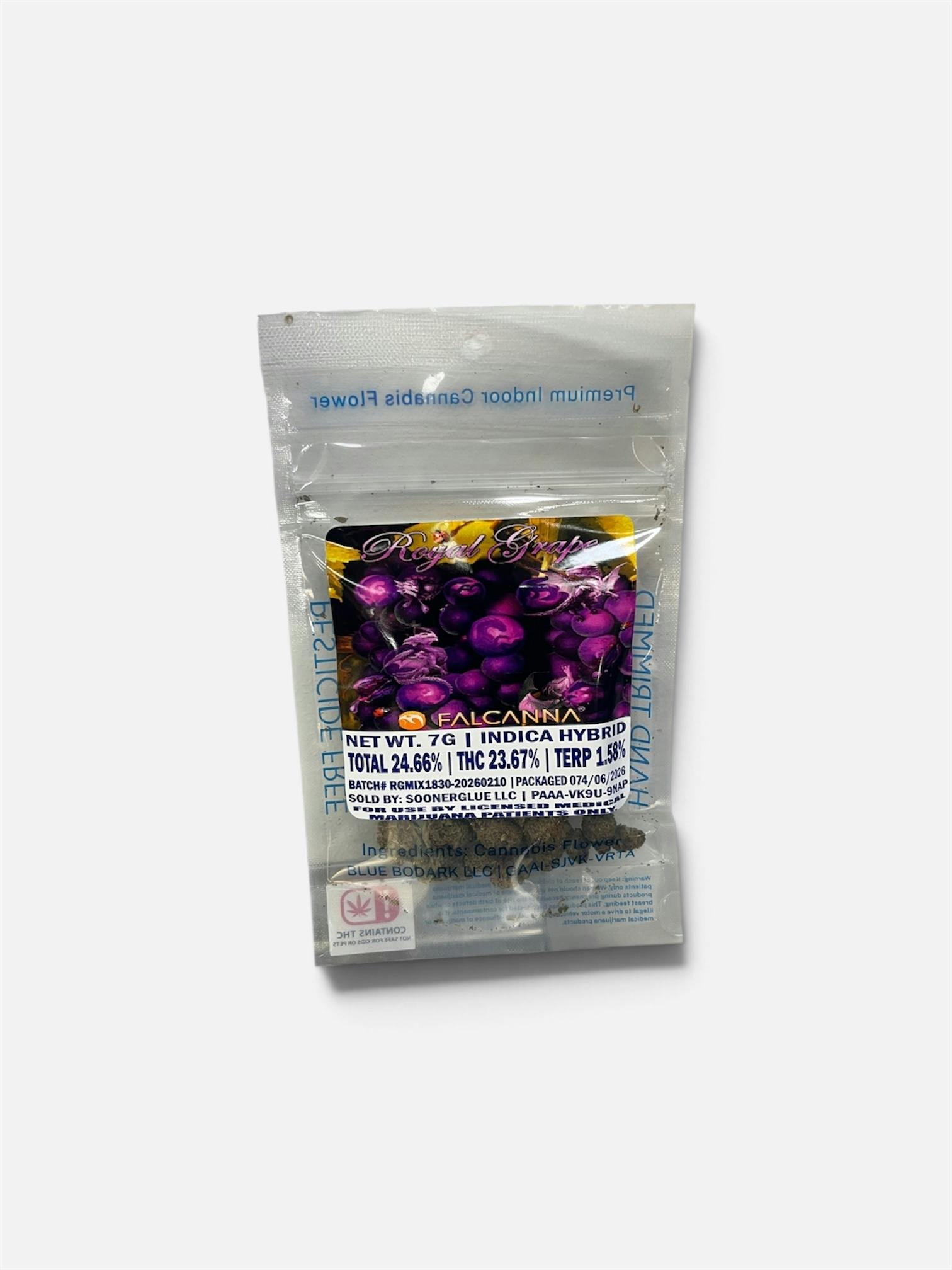 Falcanna Pre-Pack Flower - 7g Royal Grape - Indica