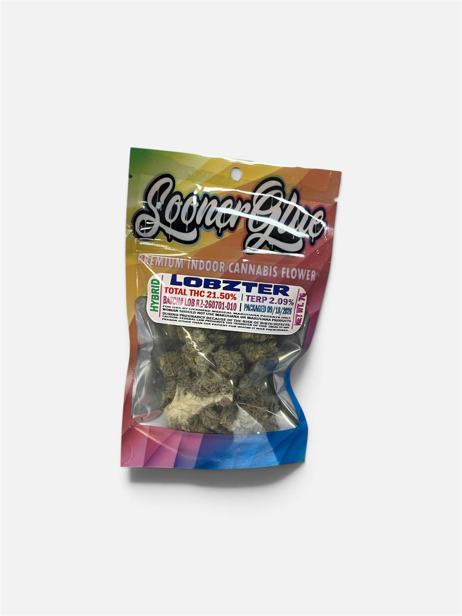 SoonerGlue Pre-Pack Flower - 7g Lobzter - Indica