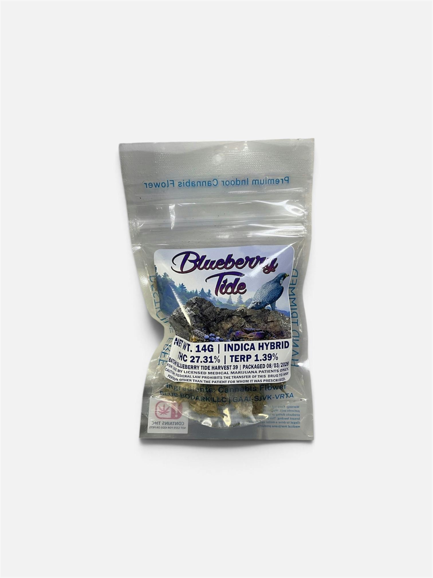 Falcanna Pre-Pack Flower - 14g Blueberry Tide - Indica Hybrid