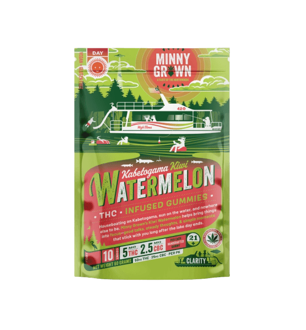 Minny Grown | Gummies | Kabetogama Kiwi Watermelon | THC:50mg, CBC:25mg