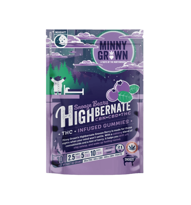 Minny Grown | Gummies | Highbernate - Snooze Beary | THC:25mg, CBD:50mg, CBN:100mg