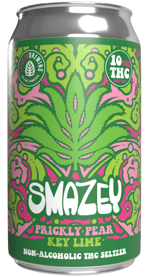 Smazey | 12oz Seltzer - Prickly Pear Key Lime | THC:10mg