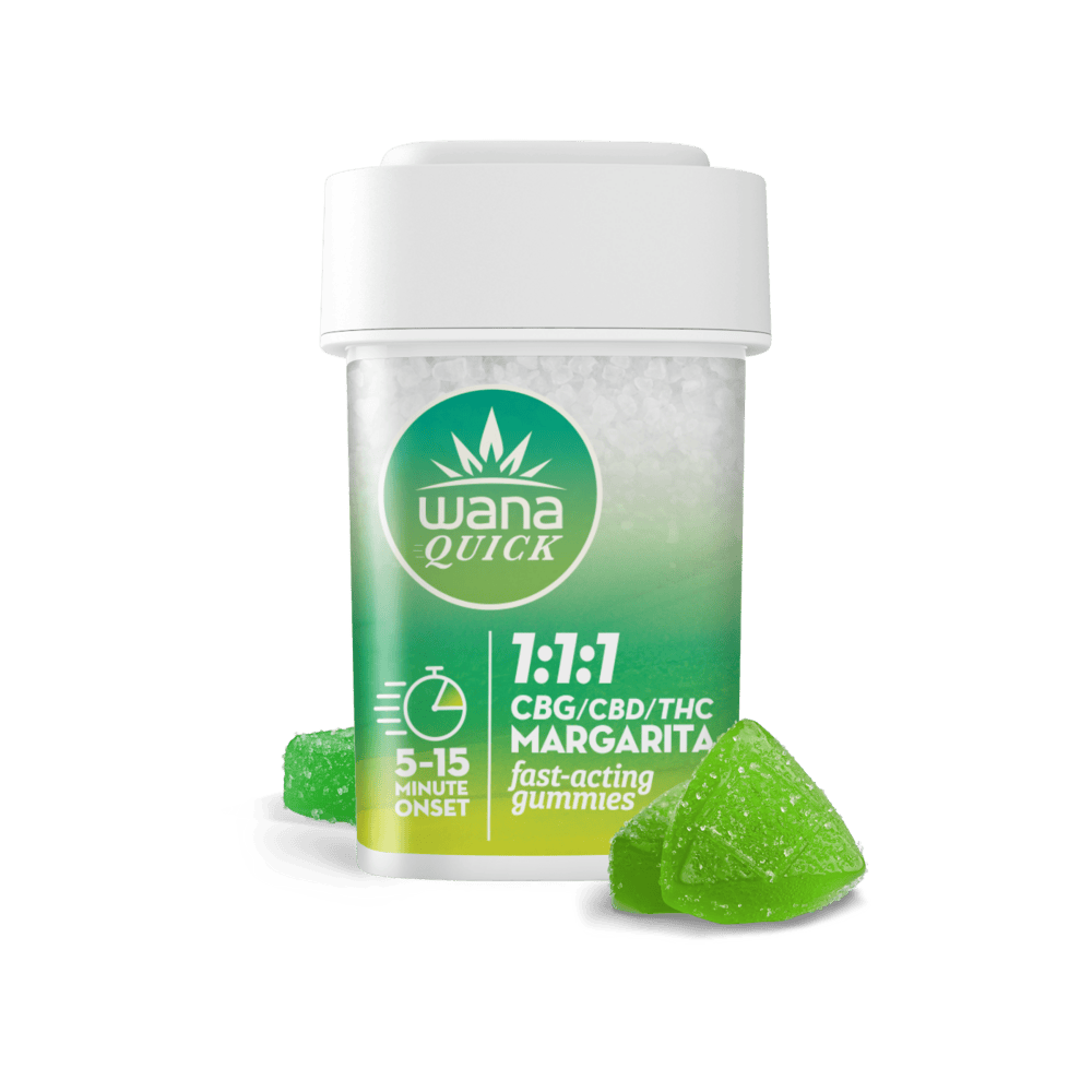 Wana Quick Gummies | 1:1:1 CBG:CBD:THC Margarita 100mg Rec