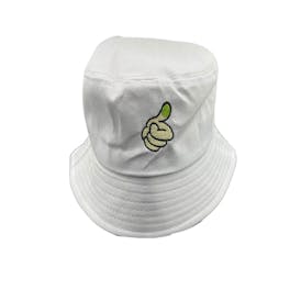 Green Thumb Bucket Hat White