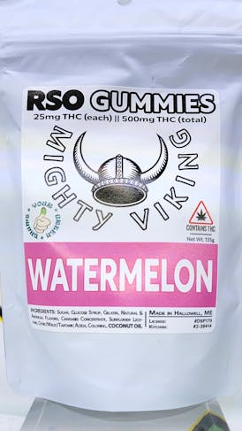 Mighty Viking 25mg RSO Gummies - Watermelon