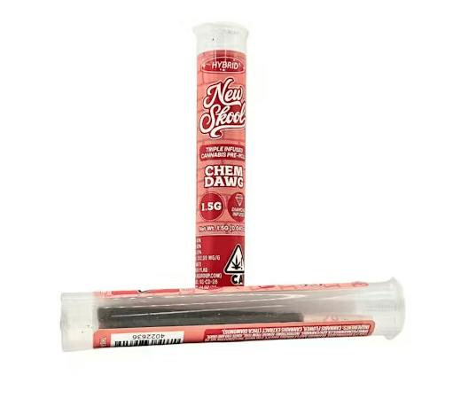 New Skool - Chem Dawg | 1.5g Triple Infused Preroll - 1.5 grams