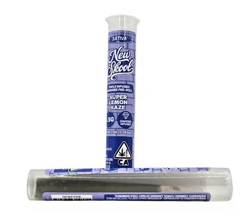New Skool - Super Lemon Haze | 1.5g Triple Infused Preroll - 1.5 grams