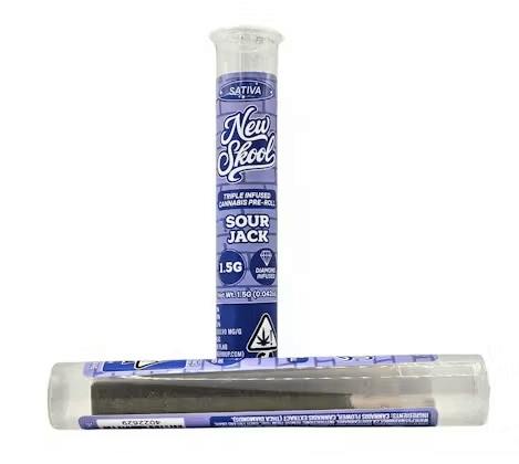 New Skool - Sour Jack | 1.5g Triple Infused Preroll - 1.5 grams