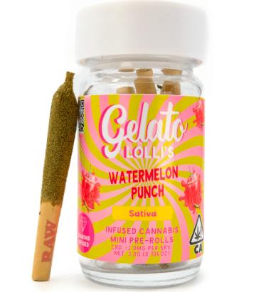 Gelato - Watermelon Punch | .6g x 5 Infused Pre-Roll Pack - 3 items