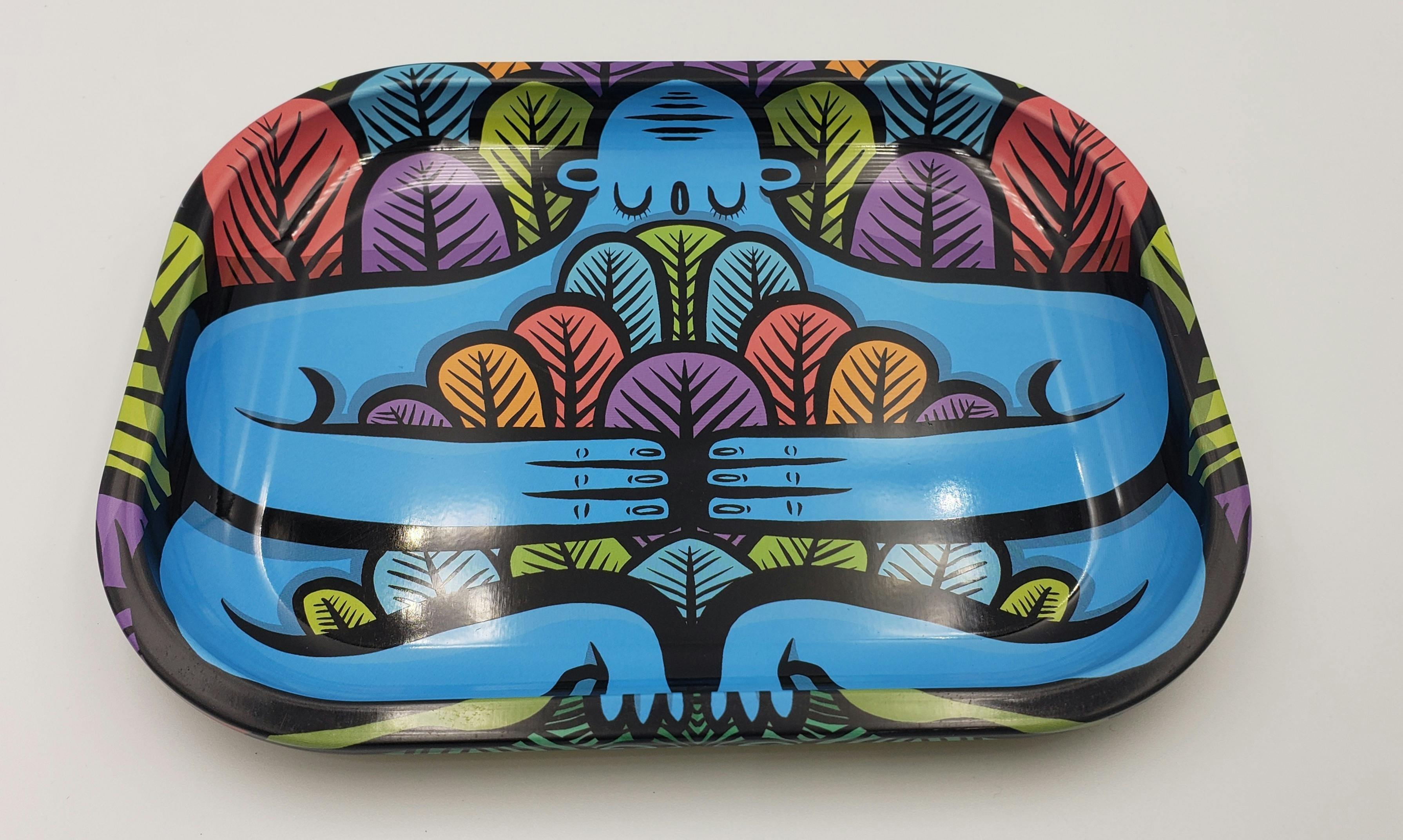 Rolling Club - Metal Rolling Tray - Small - Leaves