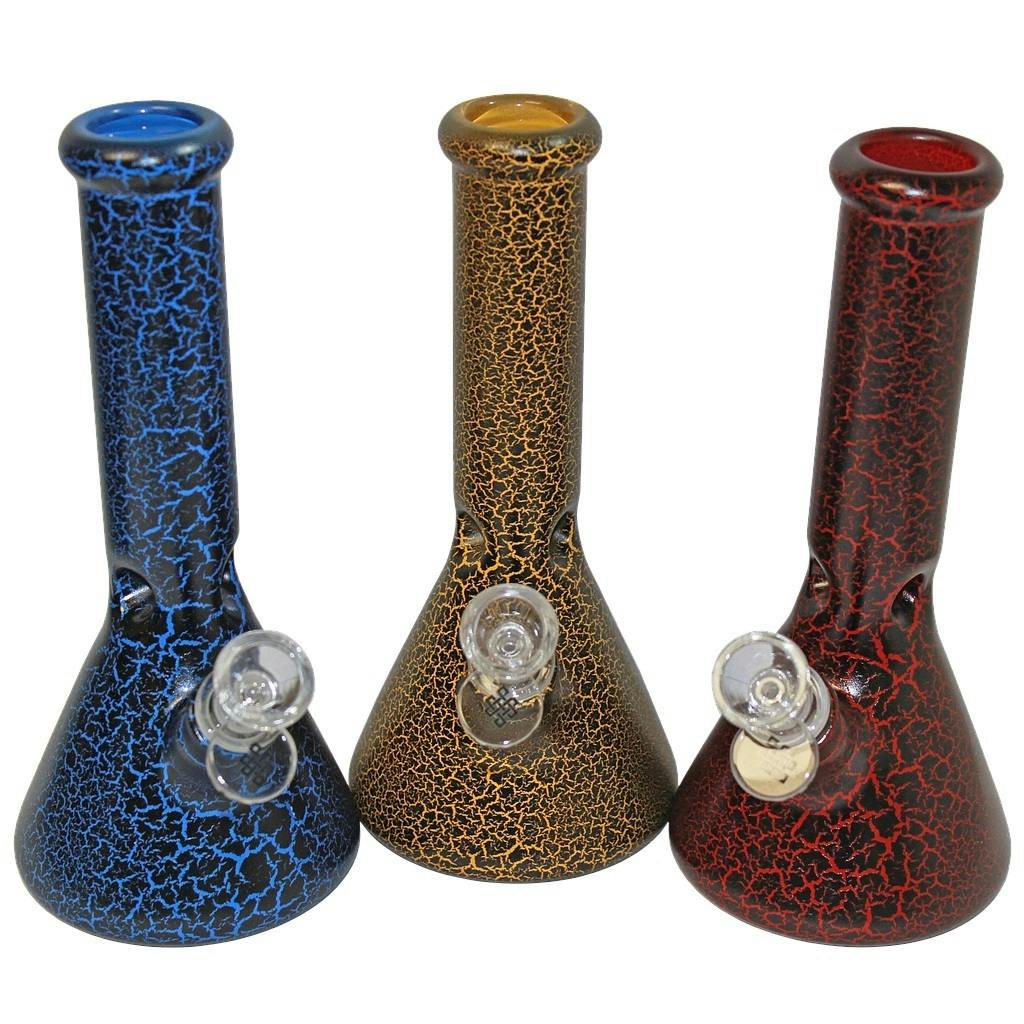 Karma - 9" Glass Bong - Beaker Lightning Plated