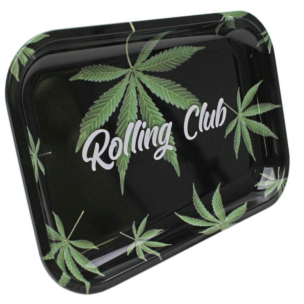 Rolling Club - Metal Rolling Tray - Medium - Leaves