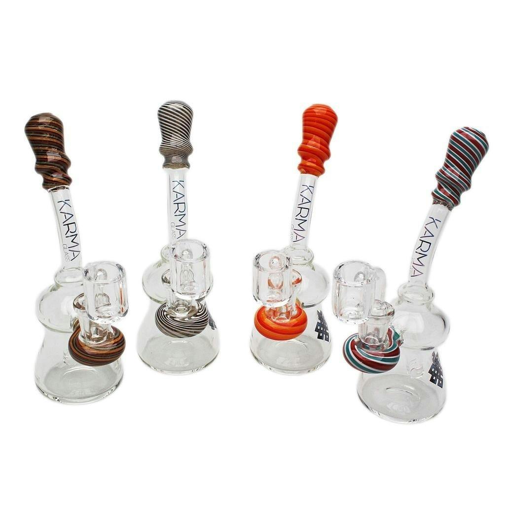 Karma - Bent Neck Reversal W/Banger Dab Rig - Assorted Colours