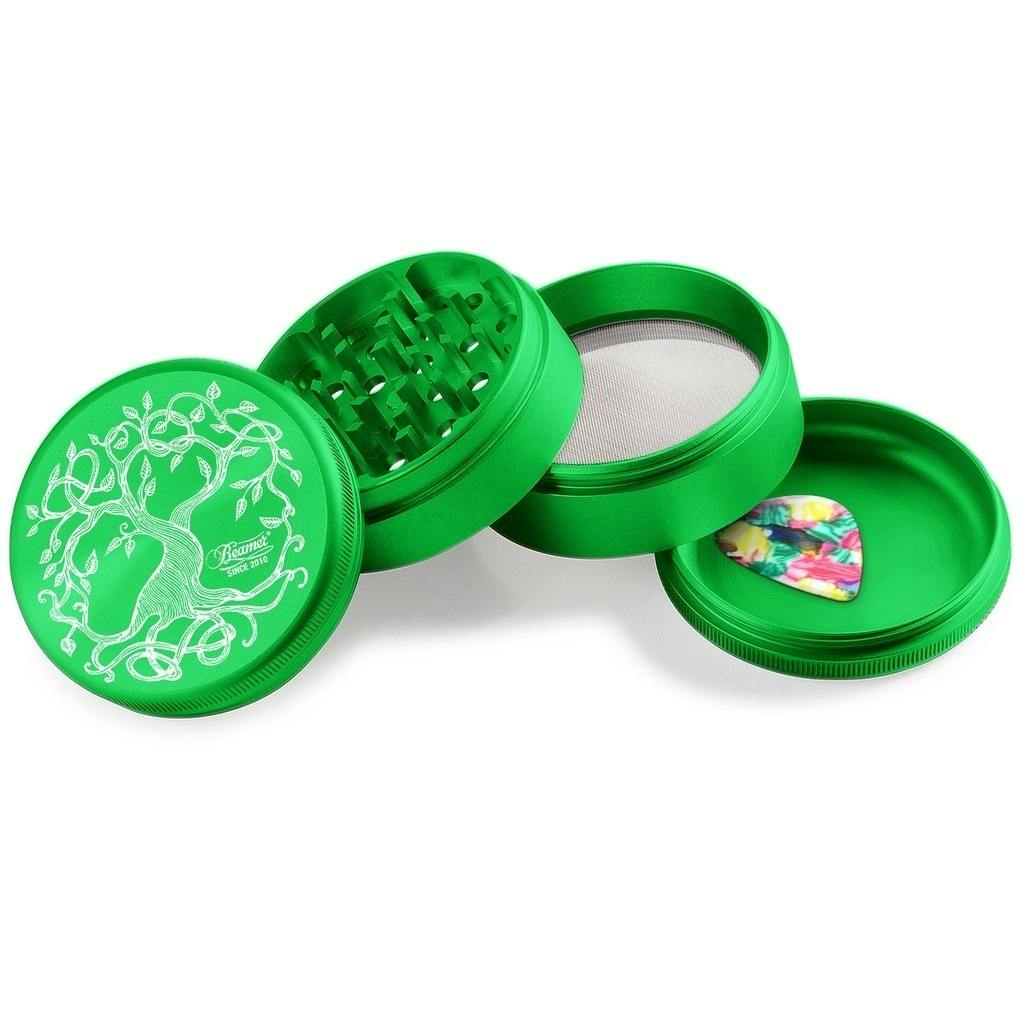 Grinder - Tree of Life Design - 4pcs 2.5" w/ Guitar Pick