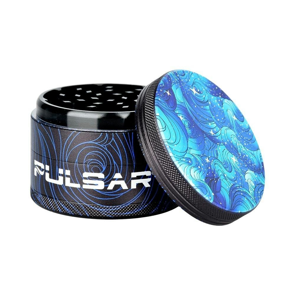 Pulsar - 4 Piece Grinder - Design Series w/ Side Art Space Dust - 2.5"
