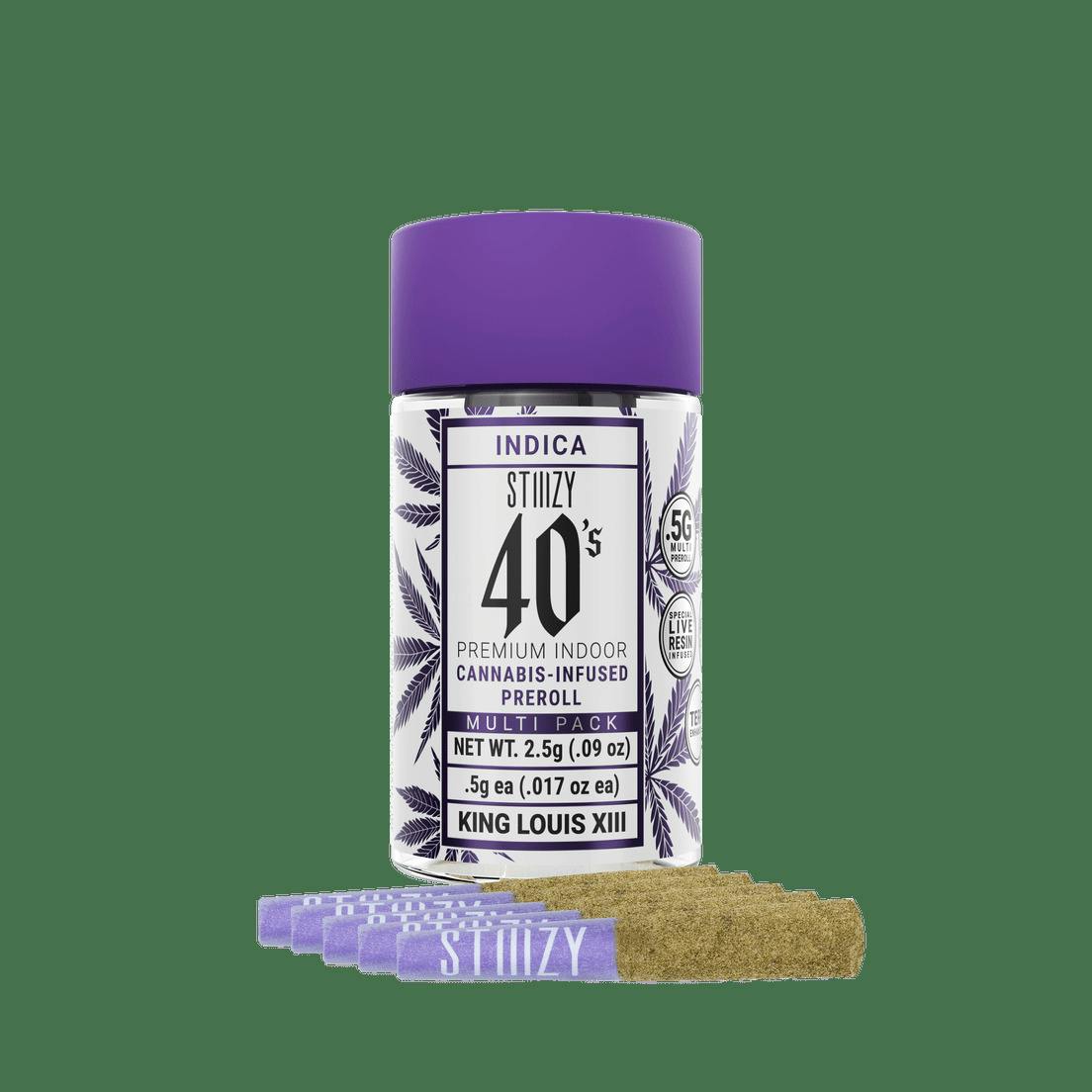STIIIZY 40's King Louis XIII (I) Infused Pre-Roll Multipack 0.5g 4pk