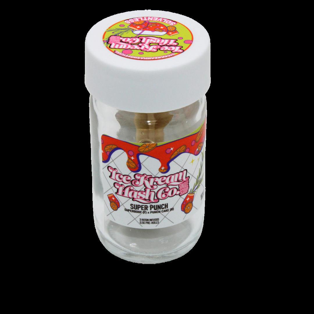 Ice Kream Hash - 3pk 0.5g Rosin Infused Pre-roll - Glue and Gold