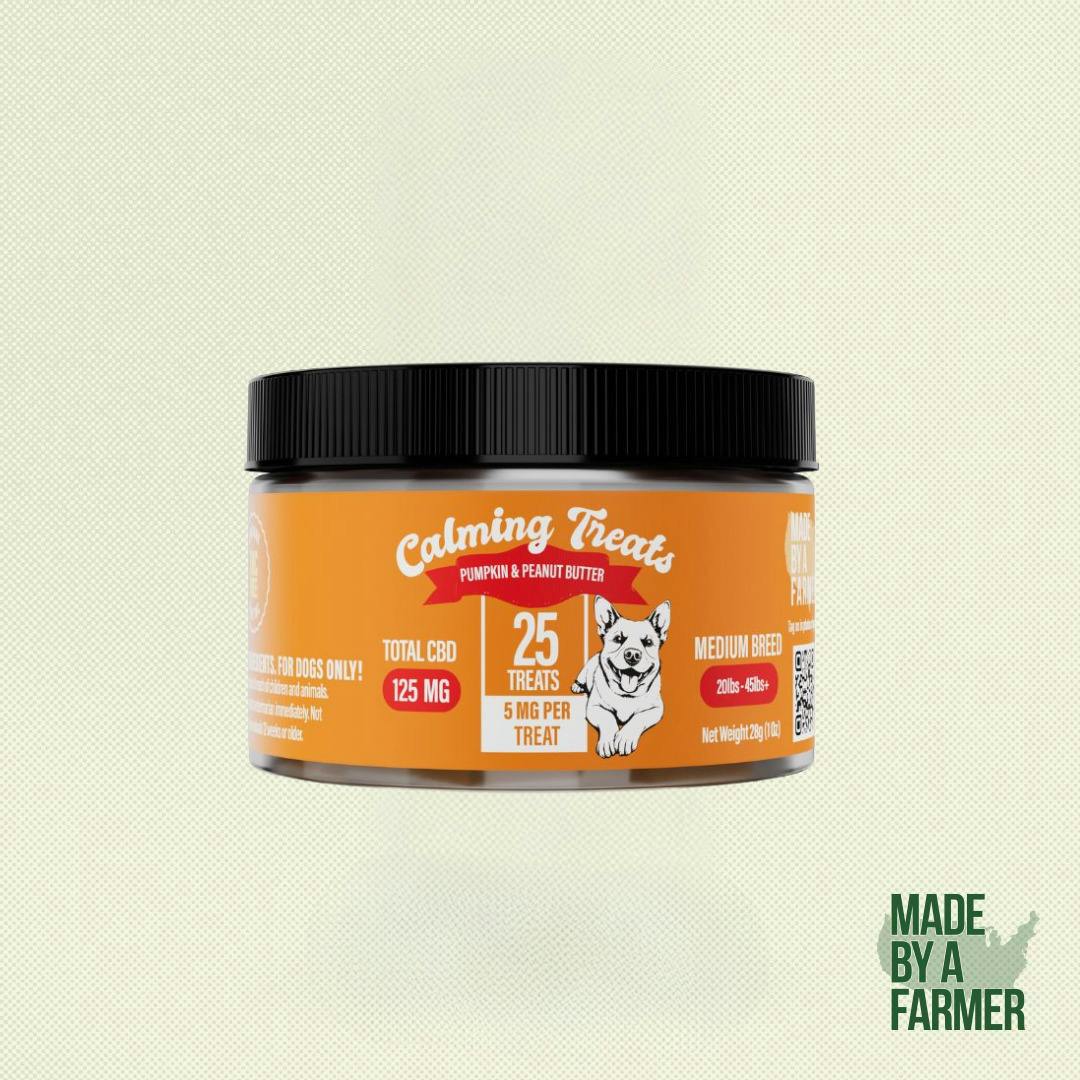 Calming CBD Medium Dog Treats | 125mg CBD | 25ct | 5mg/ea