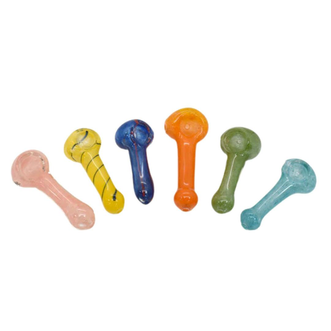 2.5" Peanut Hand Glass - Assorted Colors