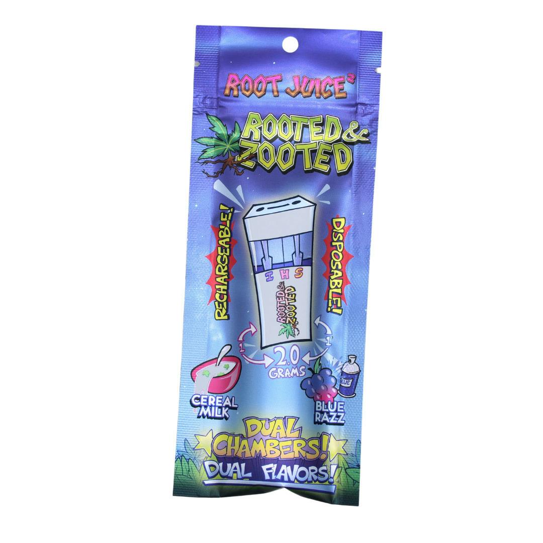 Rooted and Zooted - 2g Dual-Sided Vape - Cereal Milk x Blue Razz cannabis product