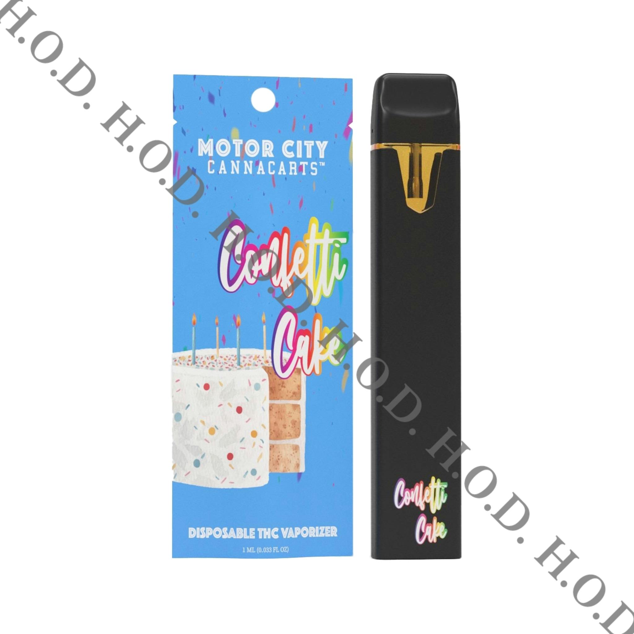 Motor City Cannacarts Confetti Cake Disposable