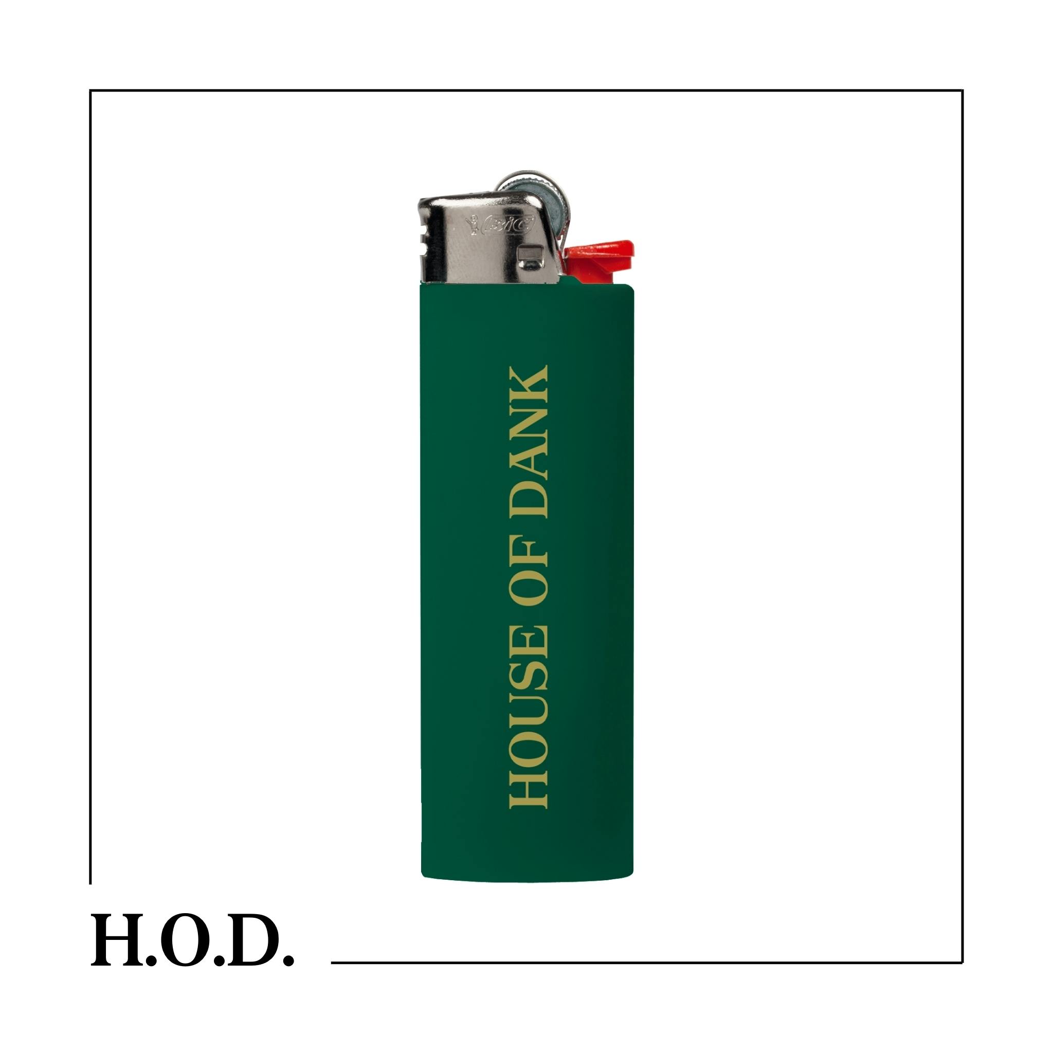 H.O.D. OG Green/Gold Bic Lighter