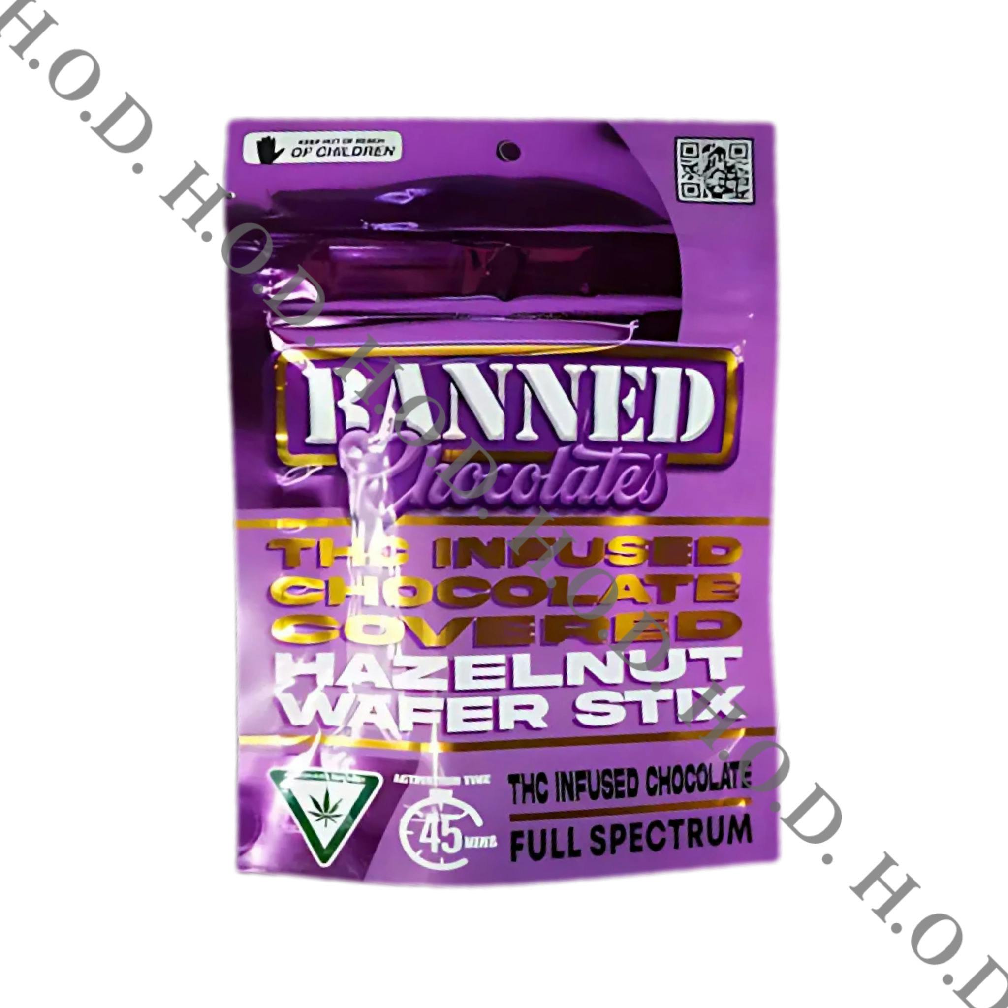 Banned Chocolate Covered Hazelnut Wafer Stix