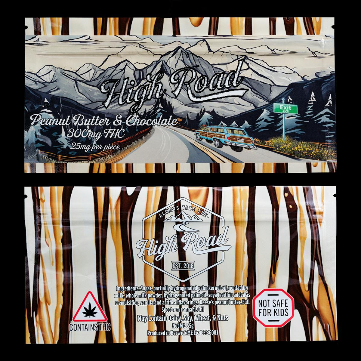 Peanut Butter Full Spectrum Chocolate Bar | Chocolates | 12pk | 25mg/ea by High Road