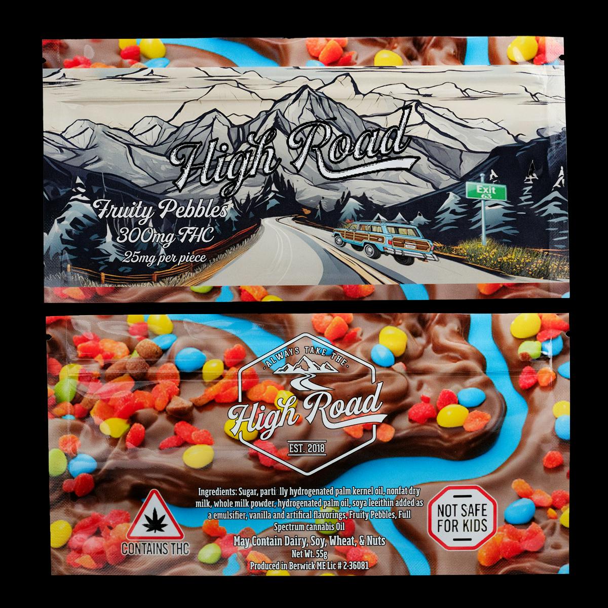 Loopy Pebblez Full Spectrum Chocolate Bar | Chocolates | 12pk | 25mg/ea by High Road