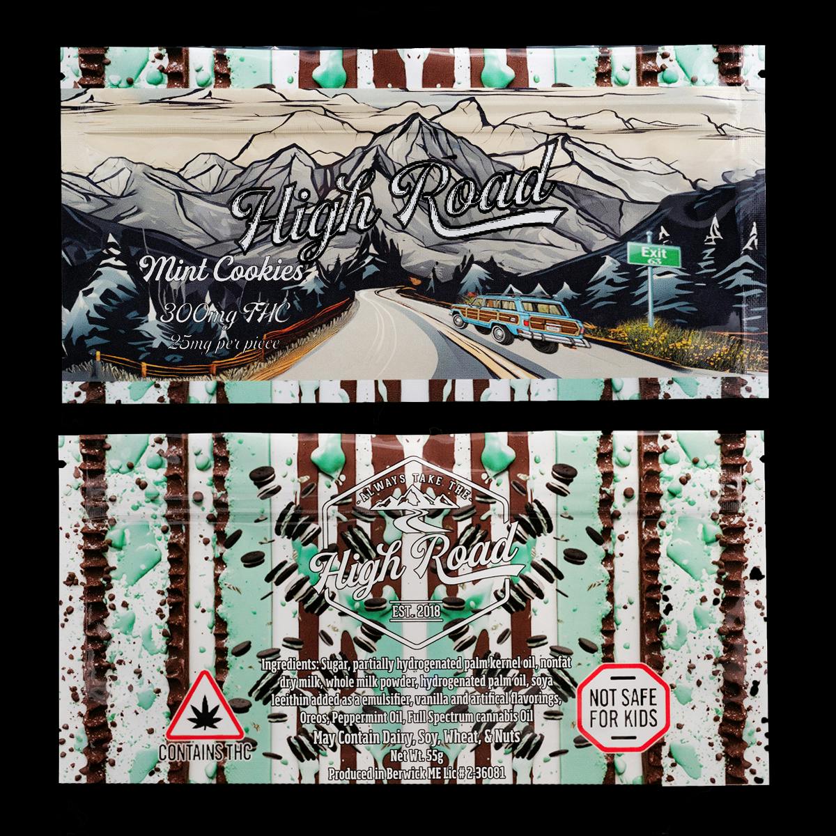 Mint Cookies Full Spectrum Chocolate Bar | Chocolates | 12pk | 25mg/ea by High Road