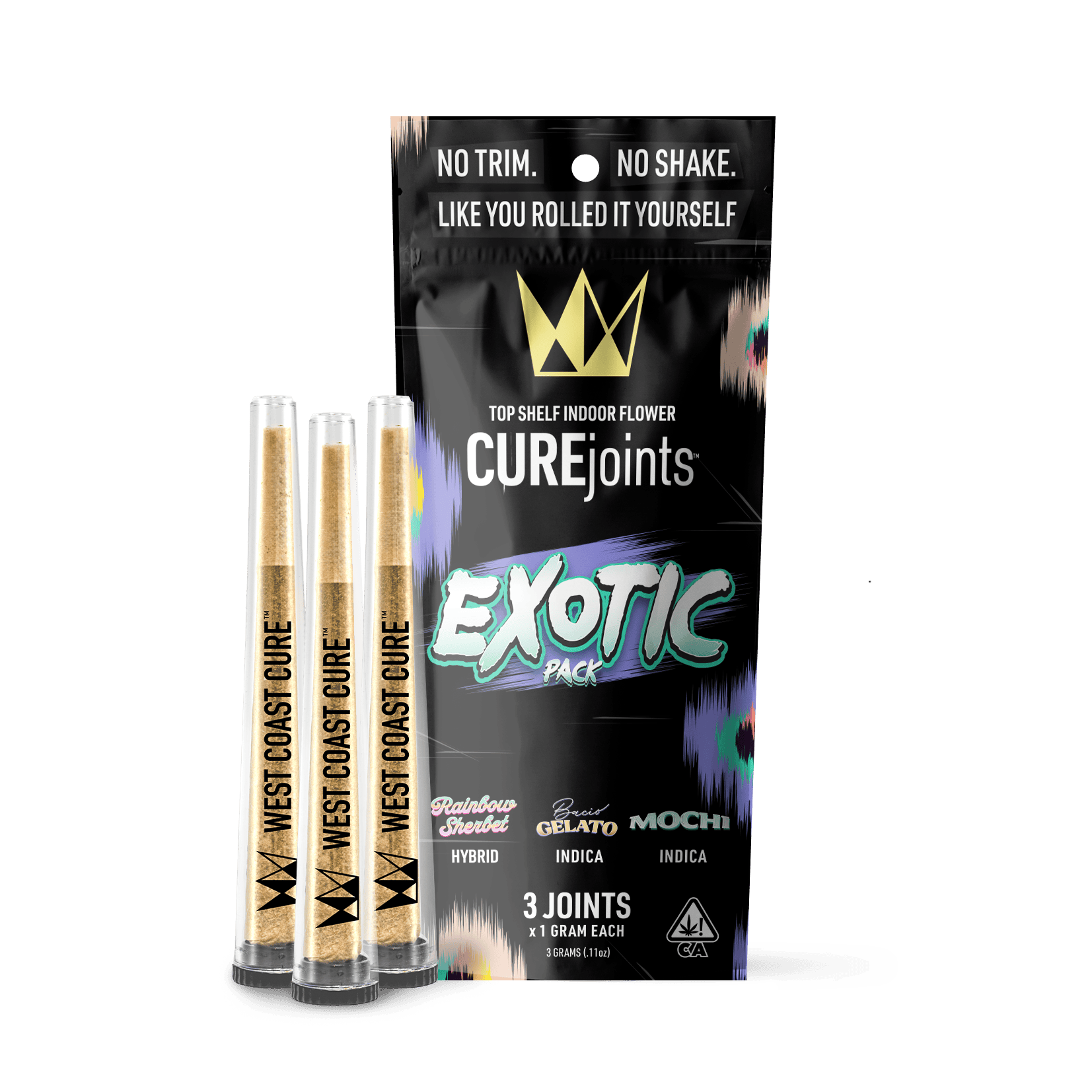 KB - WEST COAST CURE - MIXED LIGHT PREROLL MULTIPACK - THE EXOTIC PACK - 3G