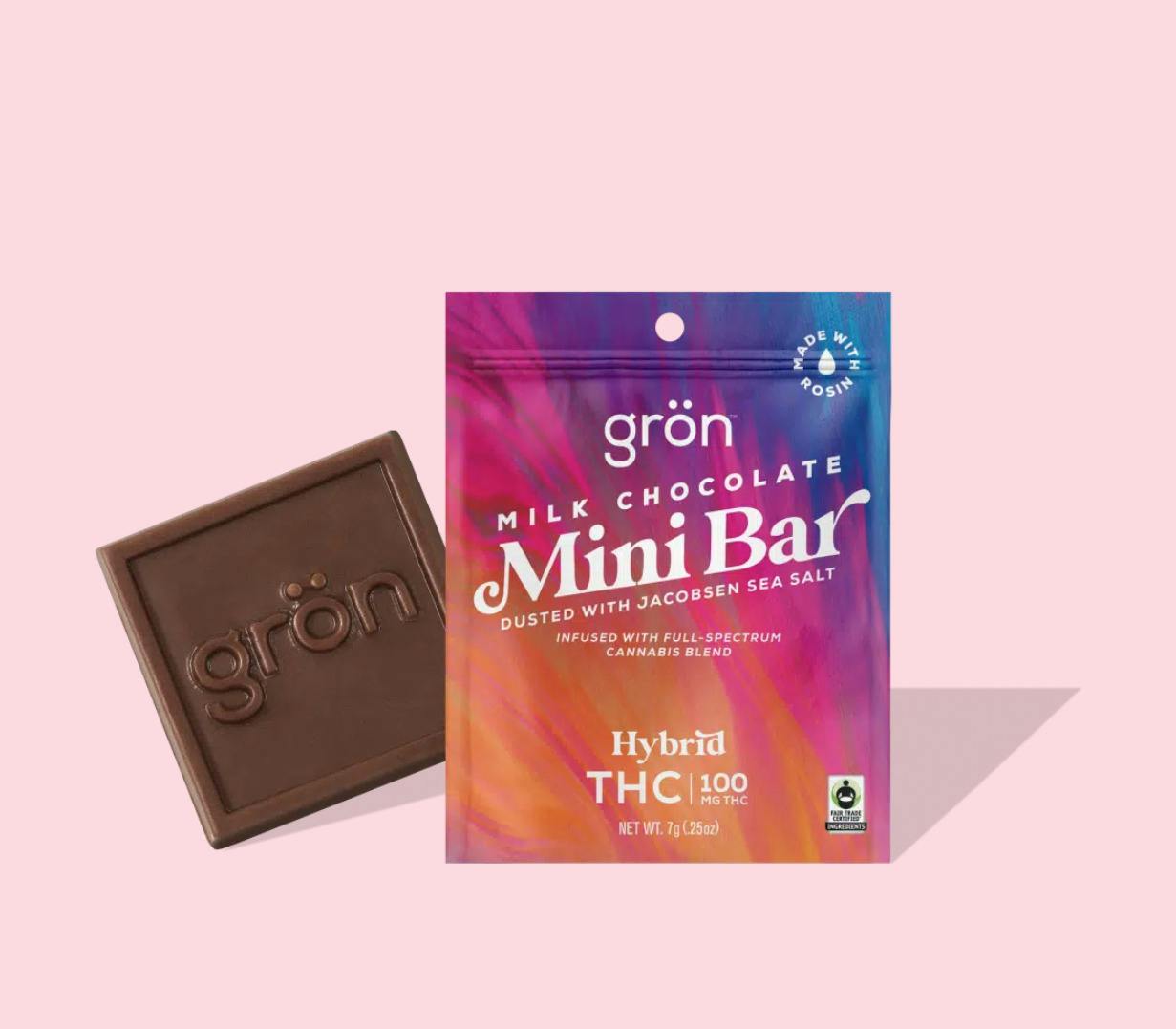 Gron | Milk Chocolate (H) | THC Mini Bar (100mg) at Windy Hill Wellness Cannabis Weed Dispensary - Glens Falls