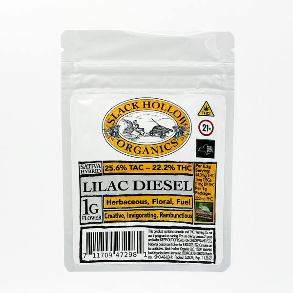 Slack Hollow | Lilac Diesel (SH) | 1g Dime Bag at Windy Hill Wellness Cannabis Weed Dispensary - Greenwich