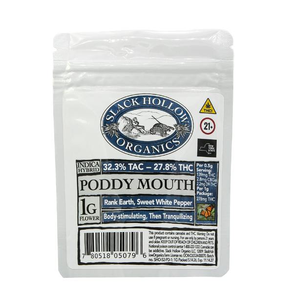 Slack Hollow | Poddy Mouth (IH) | Dime Bag (1g) at Windy Hill Wellness Cannabis Weed Dispensary - Glens Falls