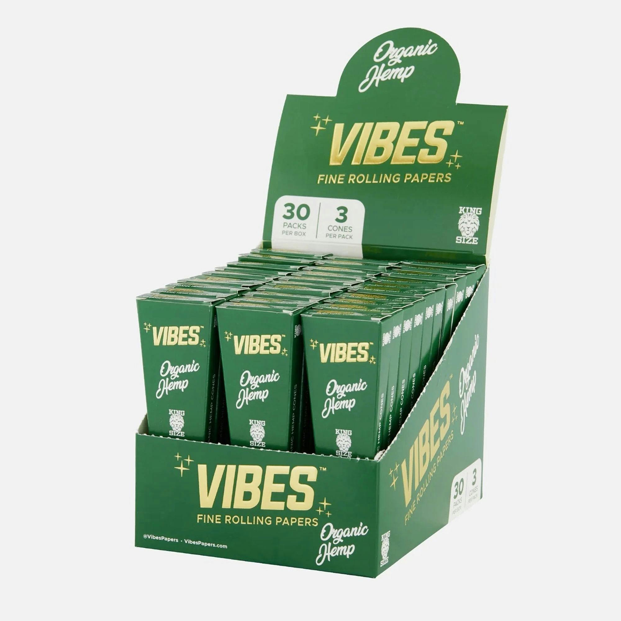 VIBES King Size Cones - Organic Hemp