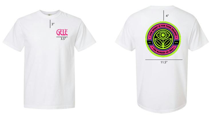 Gele Logo Tee (White/Pink) - S