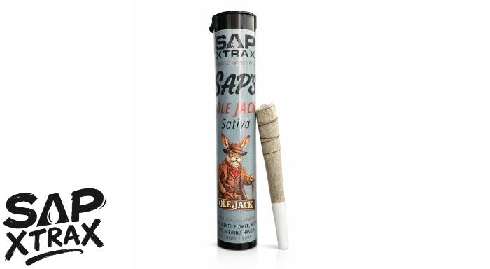 Sap Xtrax - Ole Jack - 1.3g Bubble Hash/Rosin Infused Preroll