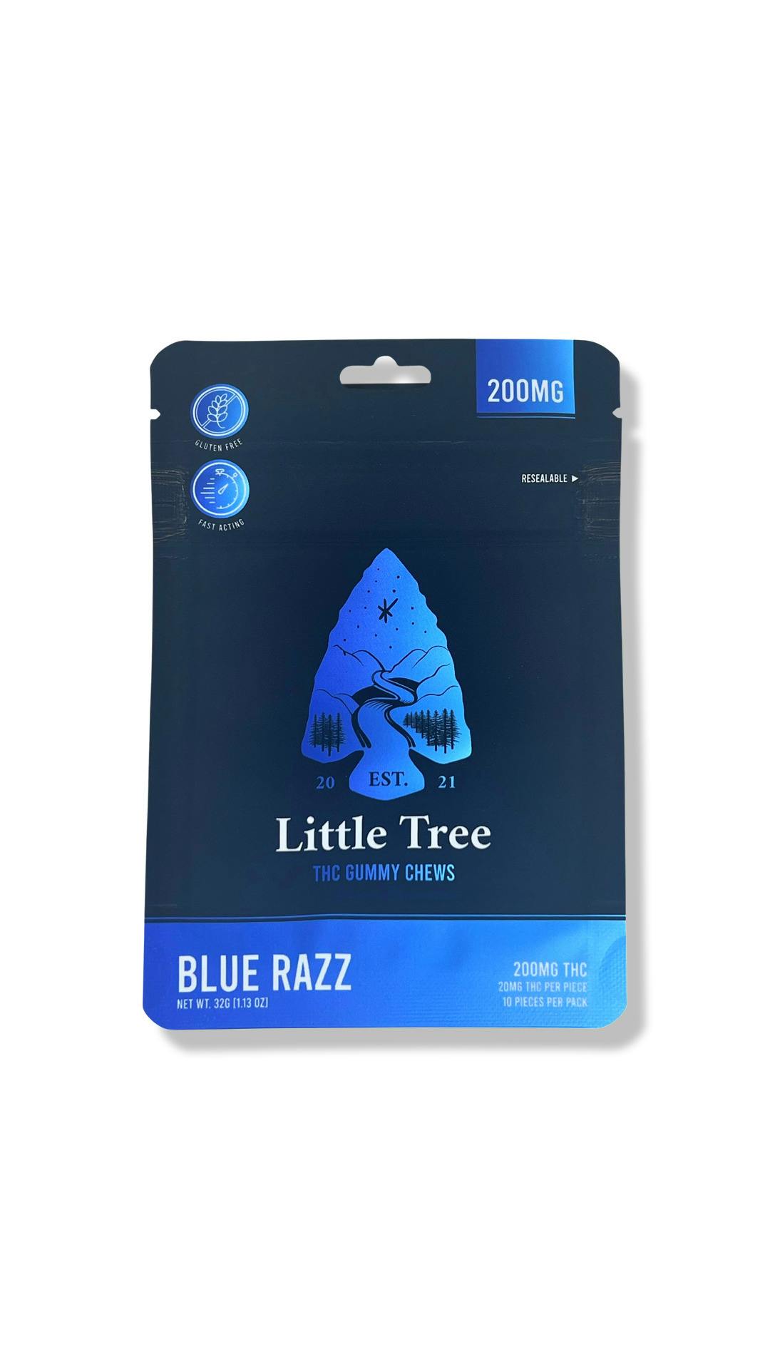 Little Tree 200mg Gummies 10pk Blue Razz