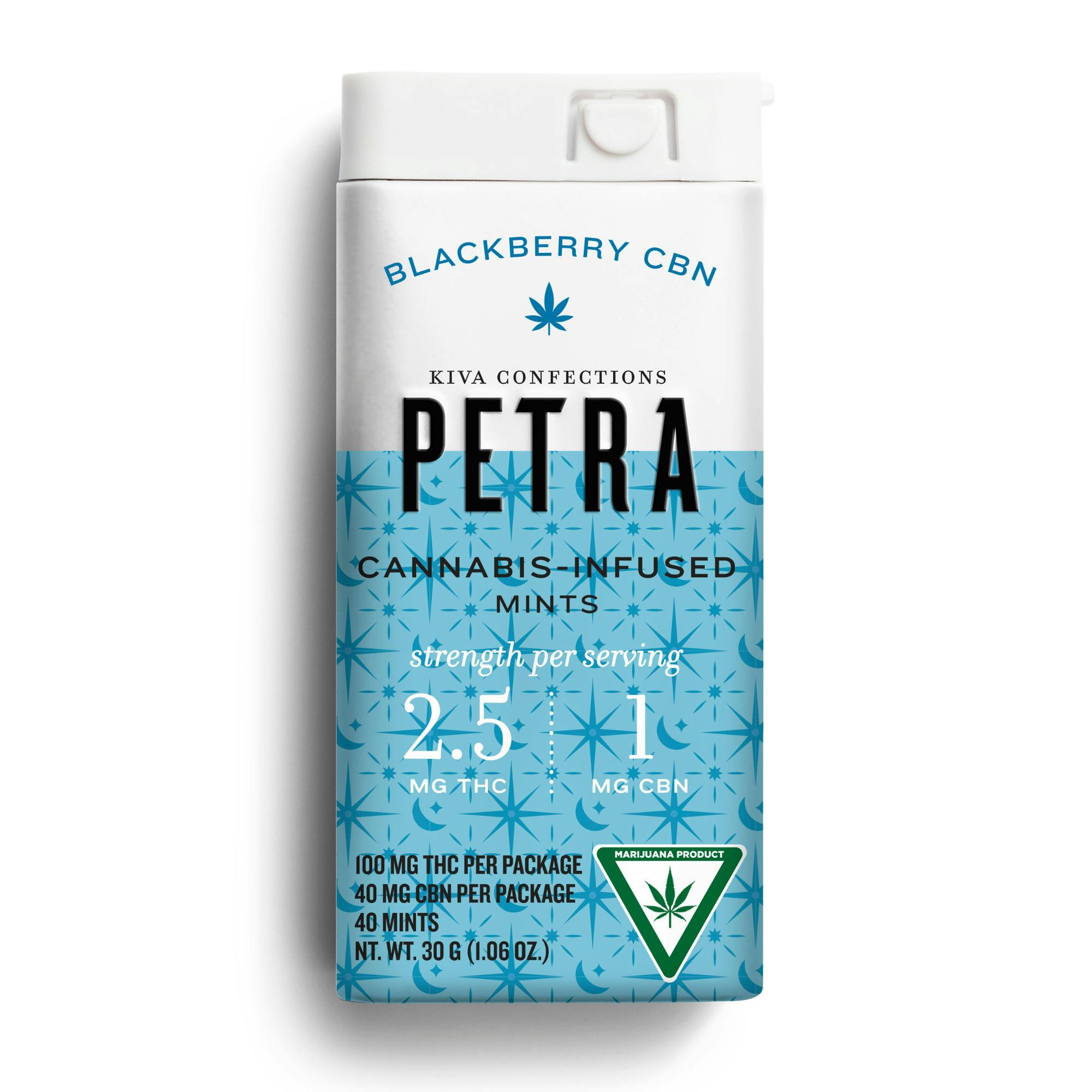 Petra | Mints | CBN Blackberry | 2.5:1 THC:CBN 100mg cannabis product