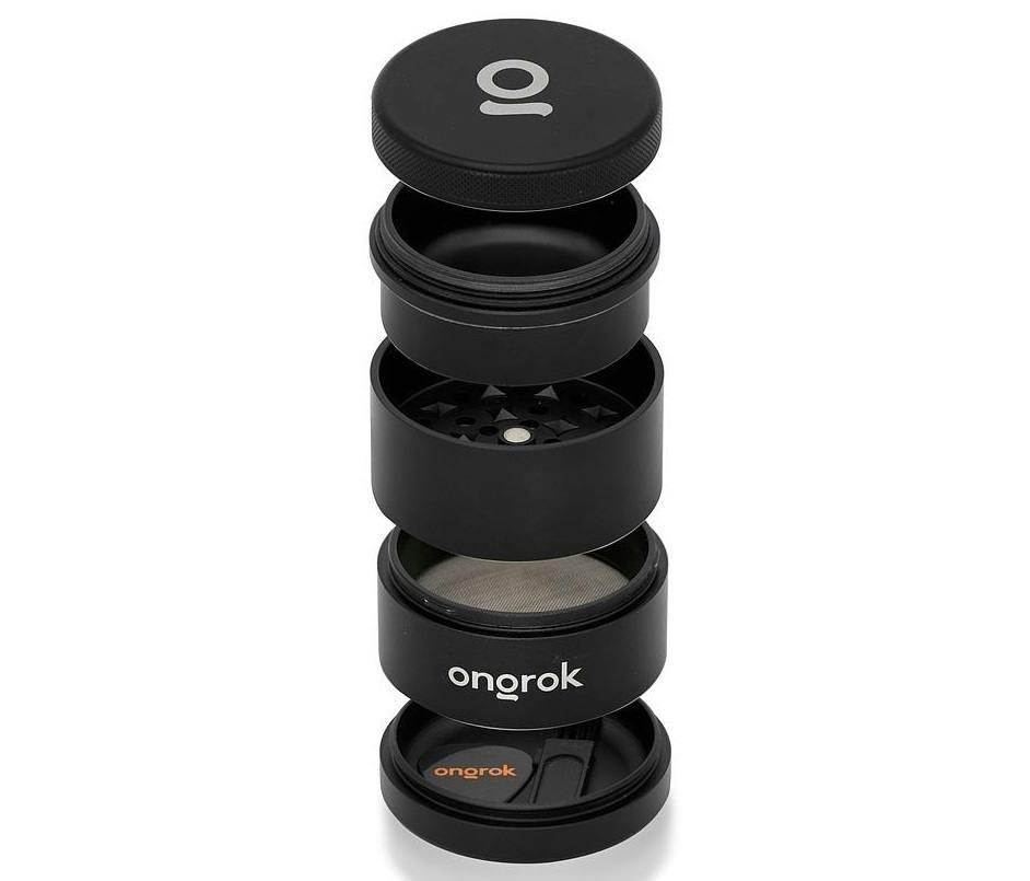Ongrok - 5 Piece Storage Section Grinder - Black