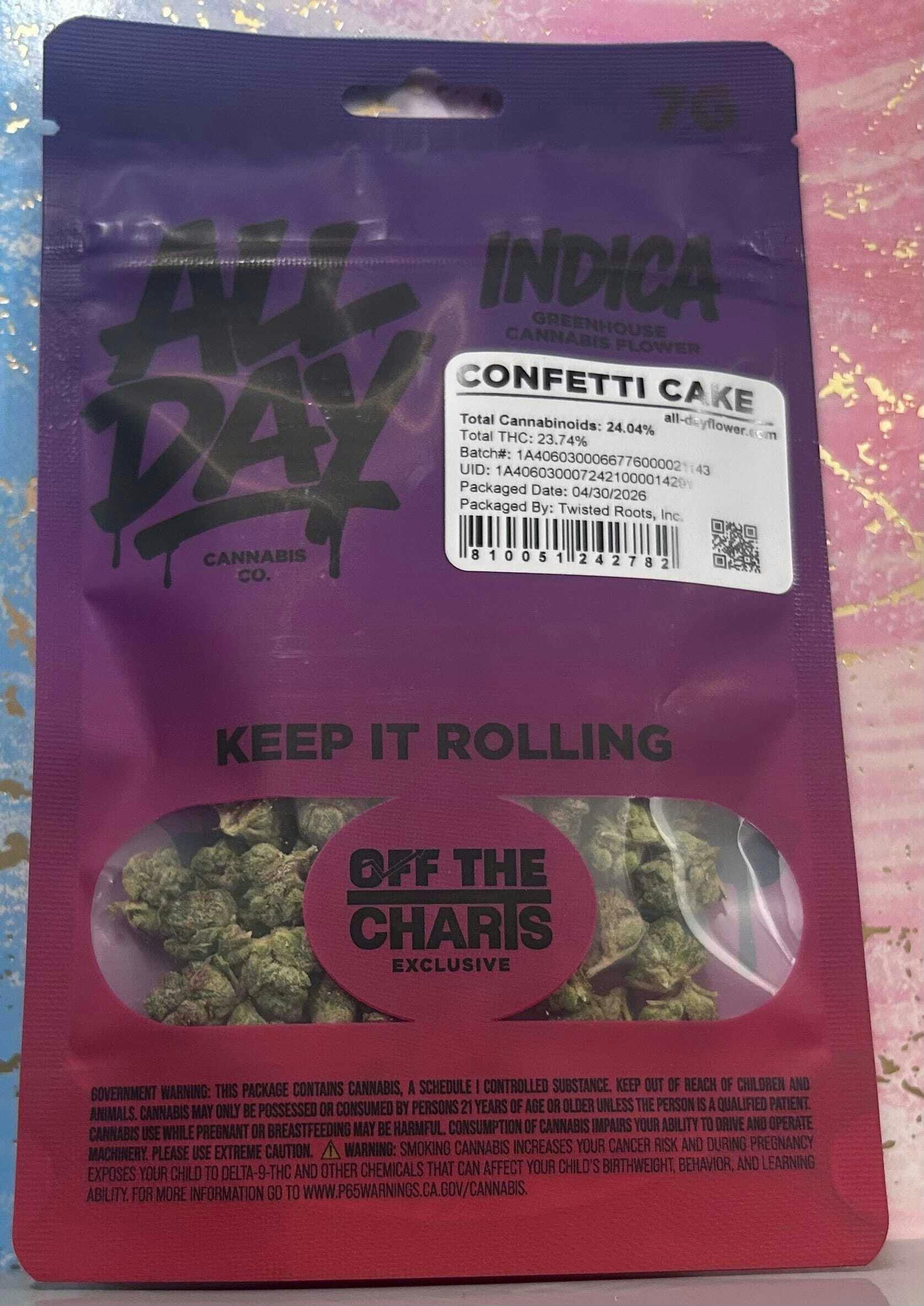 All Day - Confetti Cake: 7g Flower