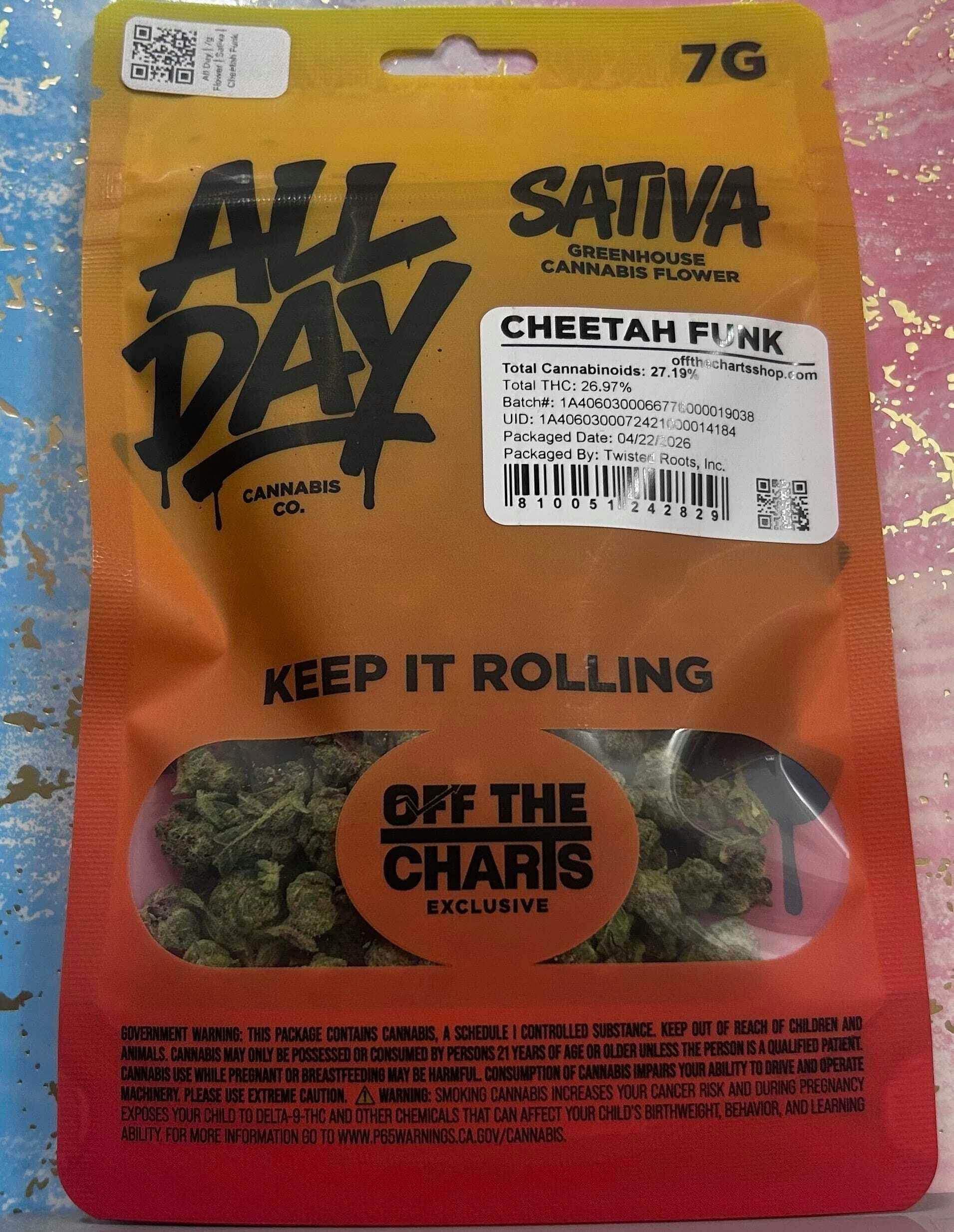 All Day - Cheetah Funk: 7g Flower