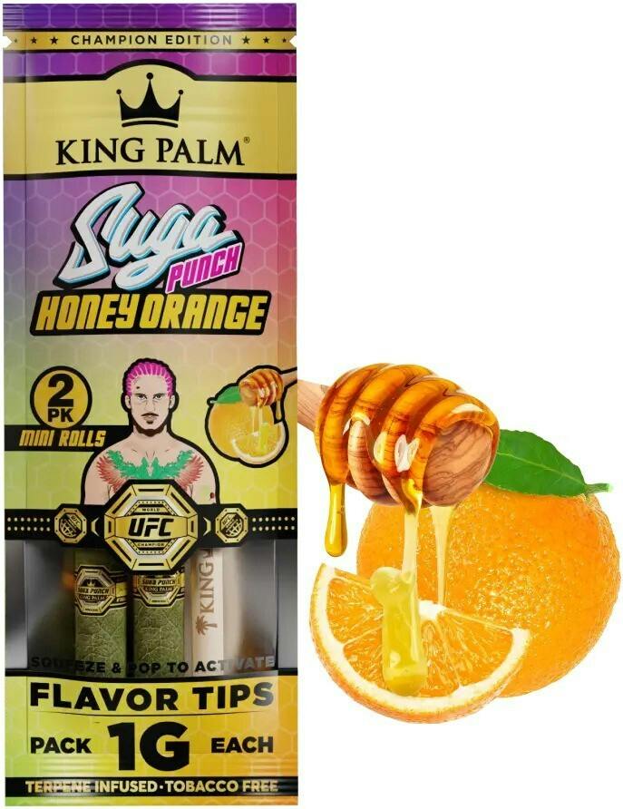 King Palm - Mini Pre Roll Pouch Suga Punch Honey Orange 2 Pack