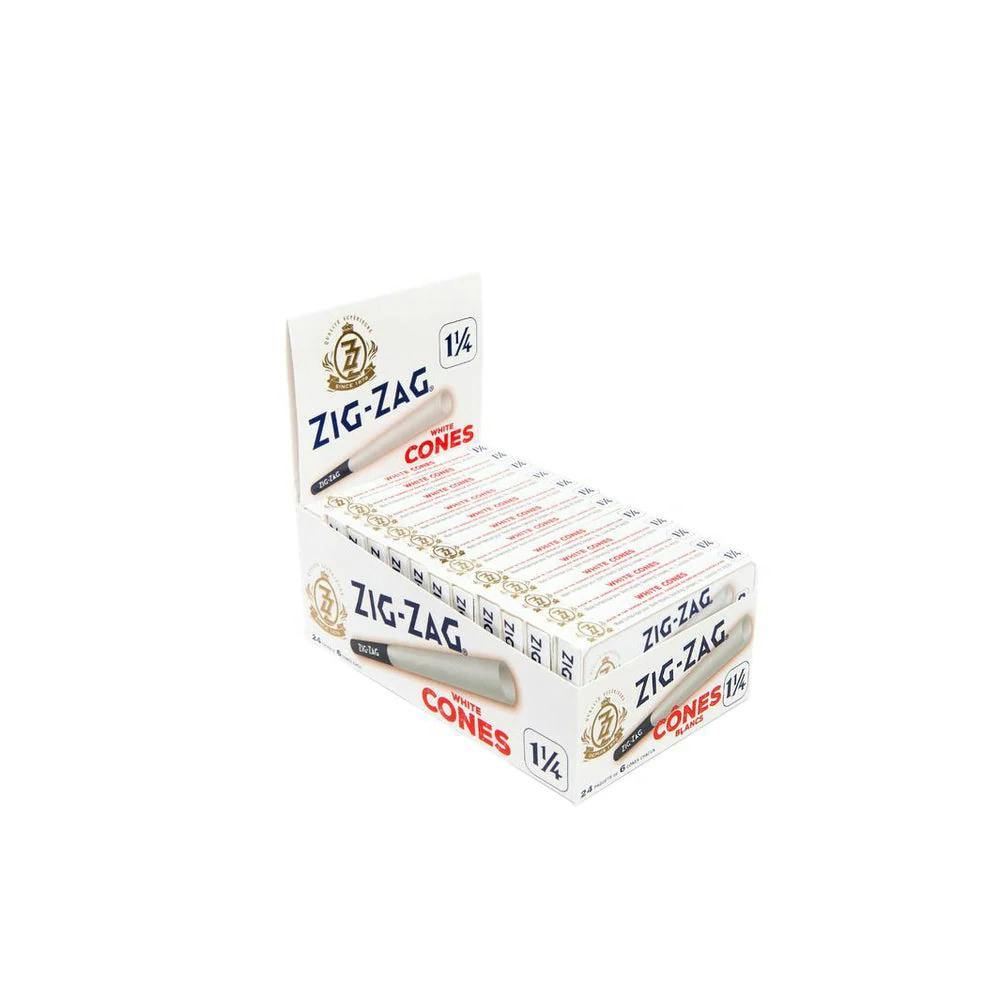 Zig Zag - 1.25" White Cones 6pk