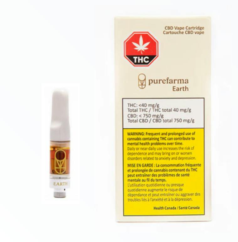 PureFarma - CBD Earth Cartridge 1x1g >H