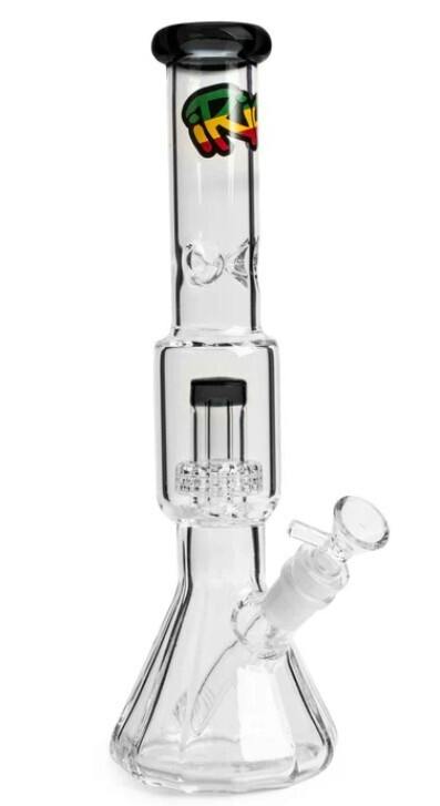 iRie Bong - 12" Multicolour Ring Beaker Tube
