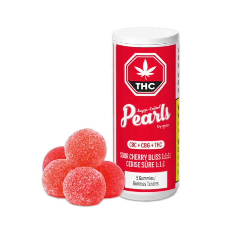 Pearls - Cherry Bliss THC:CBG:CBC 1:1:1 Gummies 5x3.5g >H